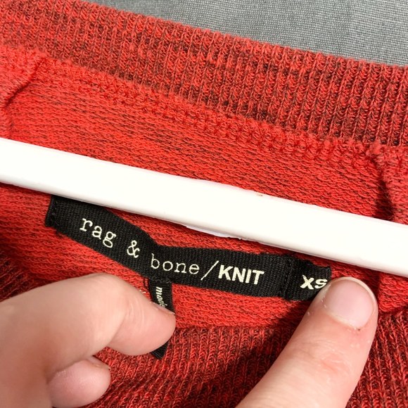 rag & bone knit red pullover sweatshirt - Picture 5 of 5